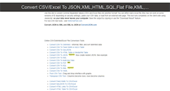 Desktop Screenshot of convertcsv.com